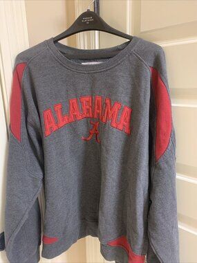 Pressbox Women/Men dark Gray/ Red Alabama Sweatshirt Size Large Royce Apparrel